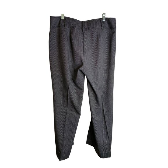 Avenue Black Career Mini-Check Unlined Dress Cuffed Pants Office core Size 16 - Picture 2 of 10